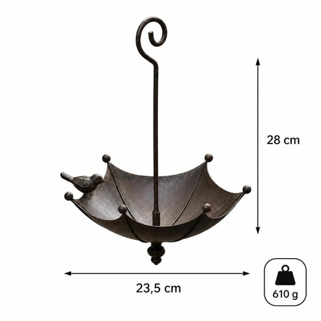 SchirmSchale™ – Hängender Futter- und Wasserspender für Vögel