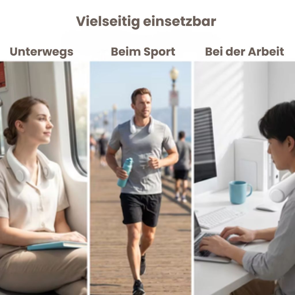 BleibCool™ – Tragbarer Nackenventilator