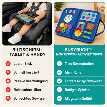 BusyBuch™ - Das Montessori-Aktivitätsbuch für kleine Entdecker