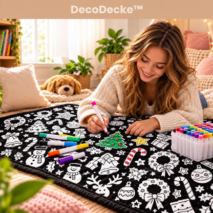 DecoDecke™ – Deine Kuscheldecke zum Ausmalen