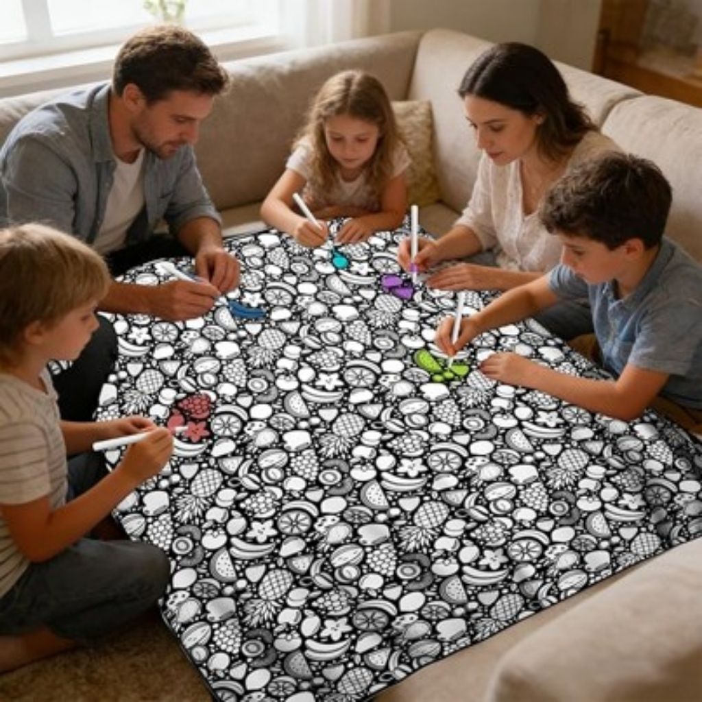 DecoDecke™ – Deine Kuscheldecke zum Ausmalen