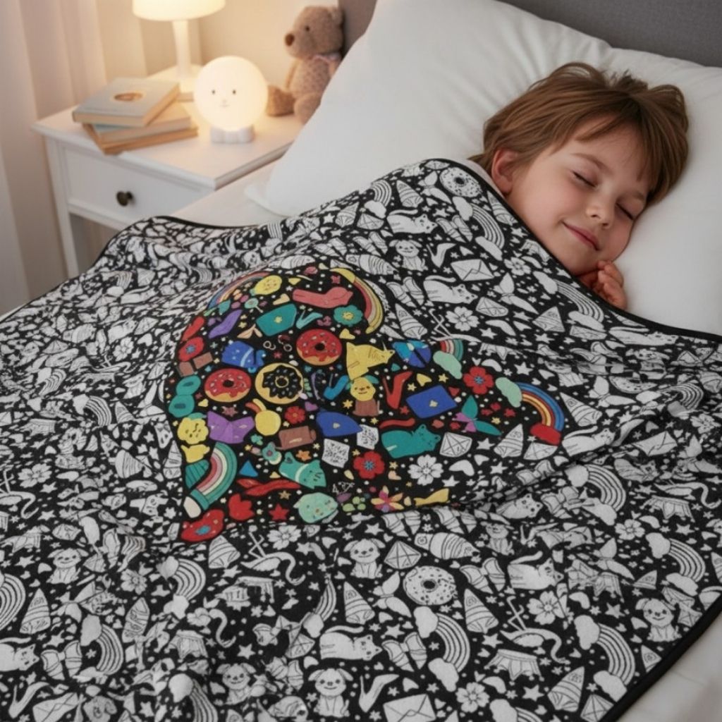 DecoDecke™ – Deine Kuscheldecke zum Ausmalen