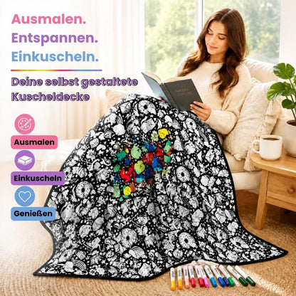 DecoDecke™ – Deine Kuscheldecke zum Ausmalen