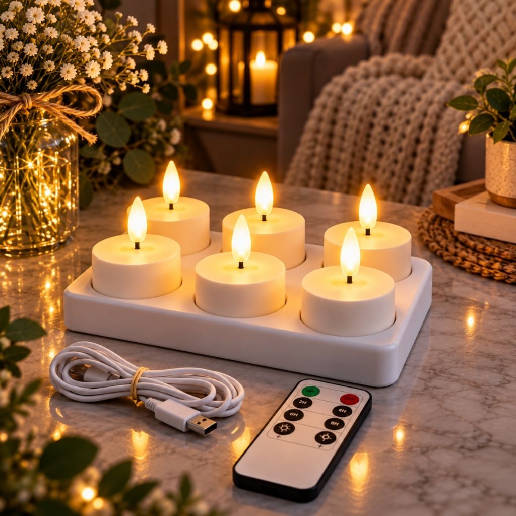 LichtFlamme™ – Wiederaufladbare LED-Kerzen für stimmungsvolles Licht