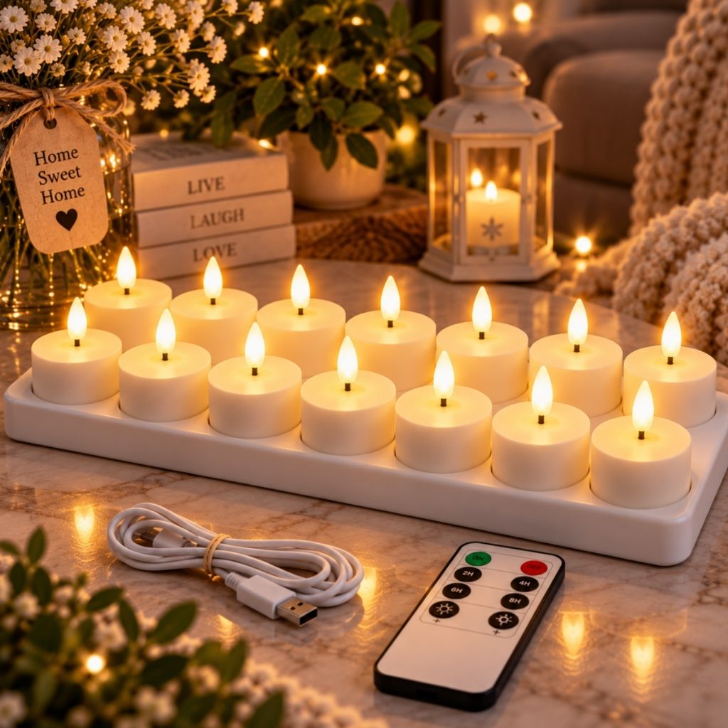 LichtFlamme™ – Wiederaufladbare LED-Kerzen für stimmungsvolles Licht
