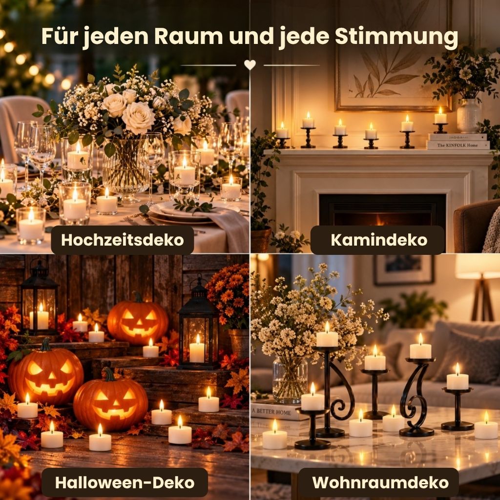 LichtFlamme™ – Wiederaufladbare LED-Kerzen für stimmungsvolles Licht