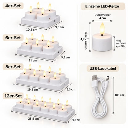 LichtFlamme™ – Wiederaufladbare LED-Kerzen für stimmungsvolles Licht