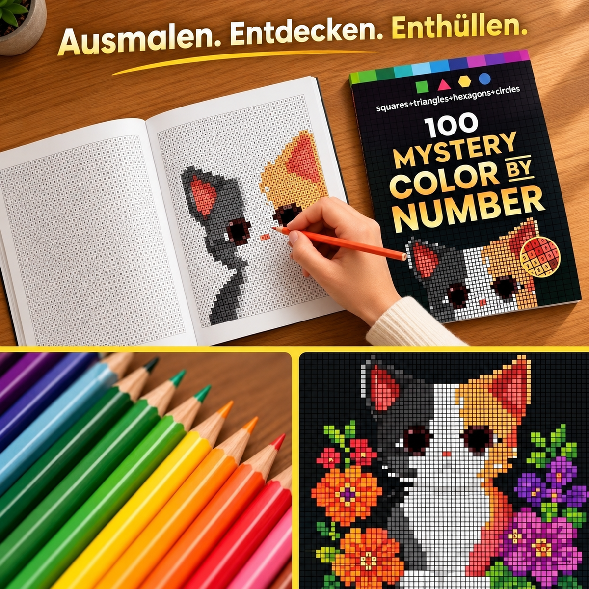 MysteryMosaik™ – Nach Zahlen ausmalen, das Geheimnis entdecken