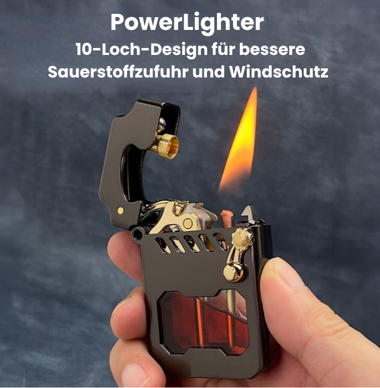 PowerLighter - Winddichtes Metallfeuerzeug mit modernem Design