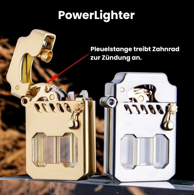 PowerLighter - Winddichtes Metallfeuerzeug mit modernem Design