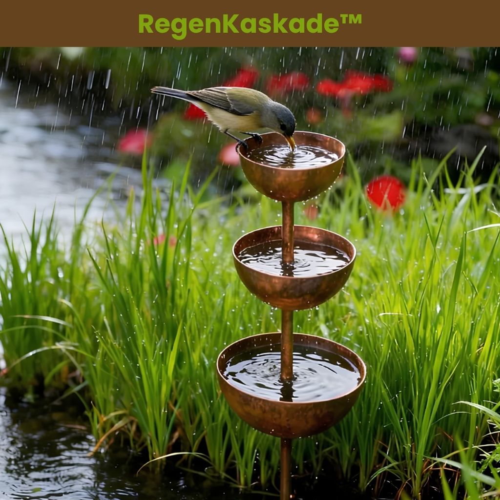RegenKaskade™ - Macht Regen zum Vogelbad