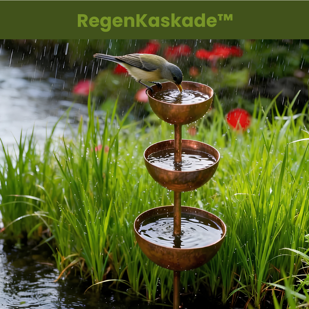 RegenKaskade™ - Macht Regen zum Vogelbad
