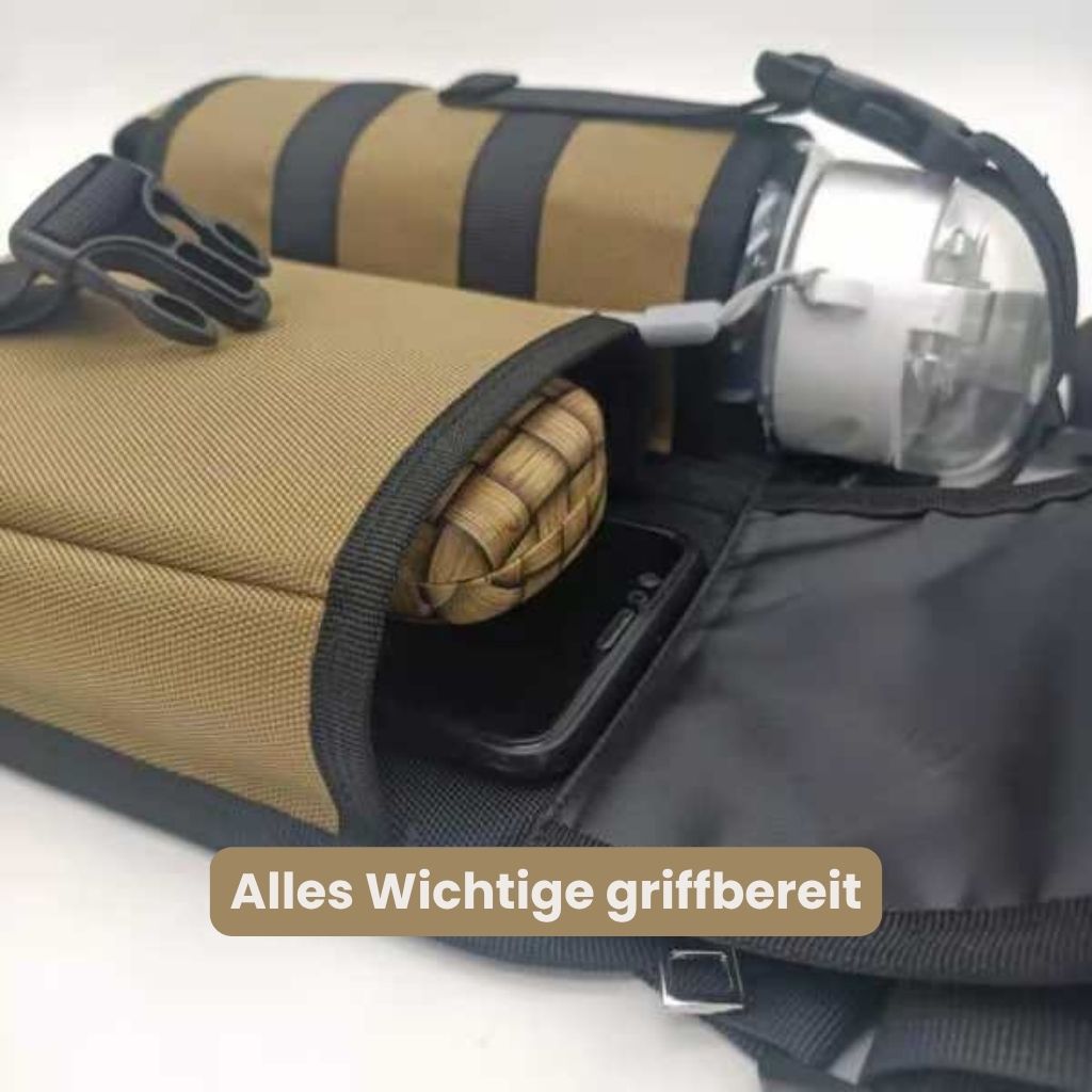 ReisePack™ - Deine Schultertasche für Flasche und alles Wichtige