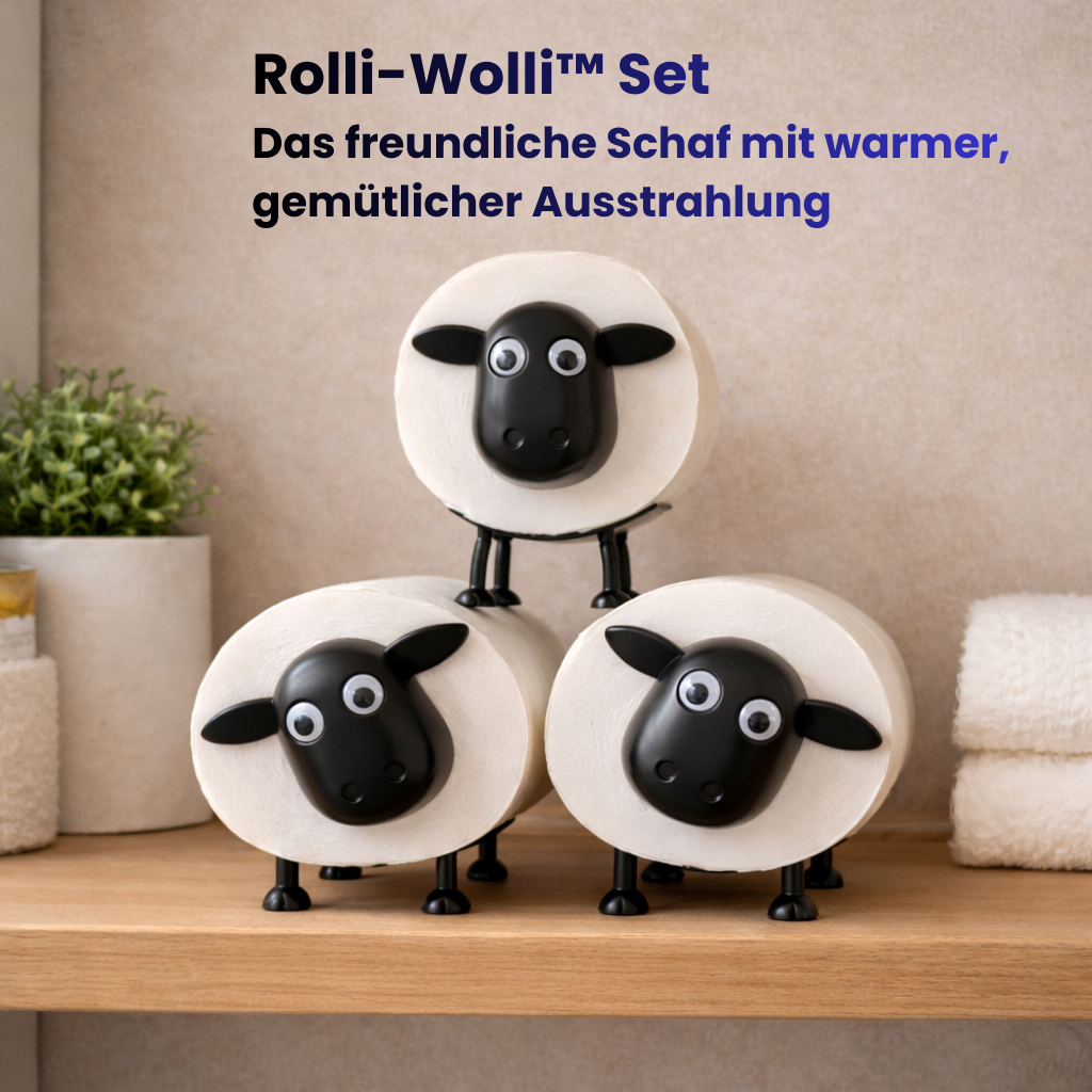 Rolli™ Set - Drei humorvolle Toilettenpapierhalter fürs Badezimmer