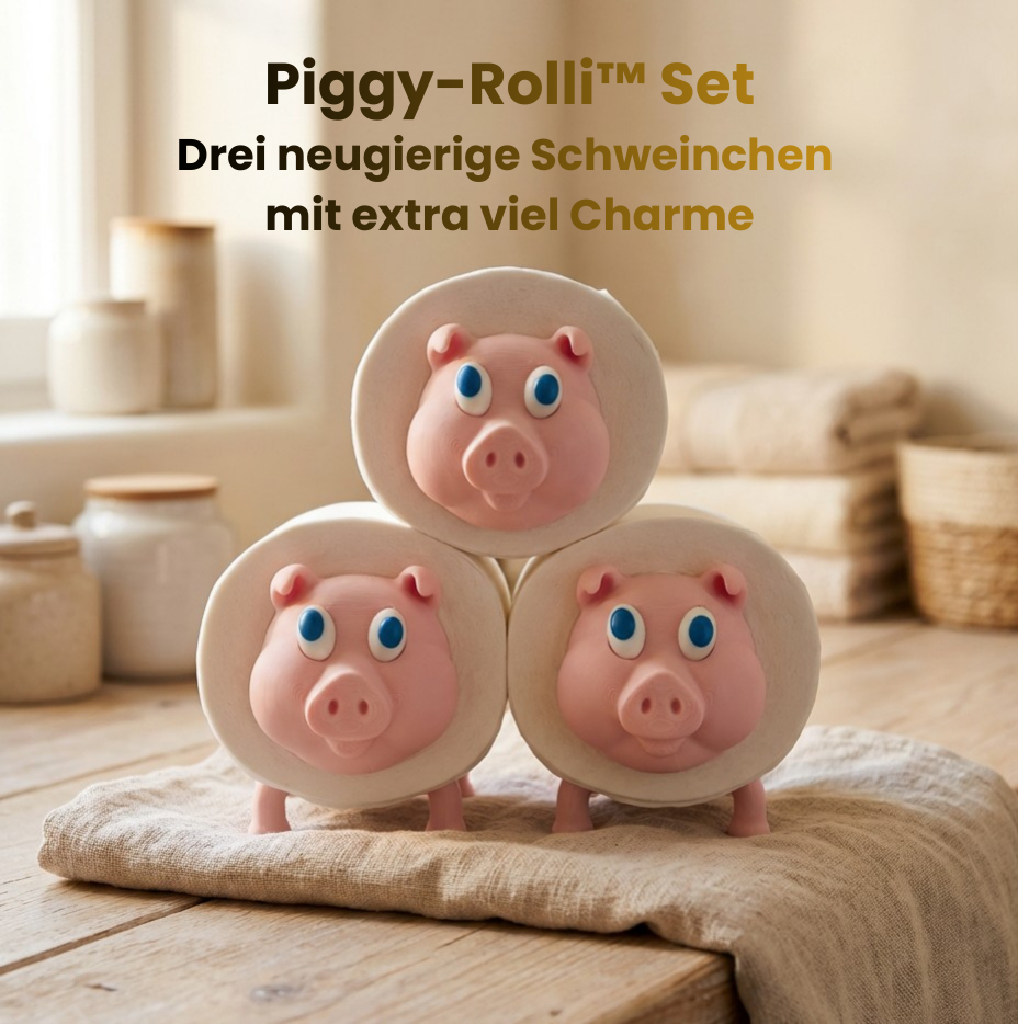 Rolli™ Set - Drei humorvolle Toilettenpapierhalter fürs Badezimmer