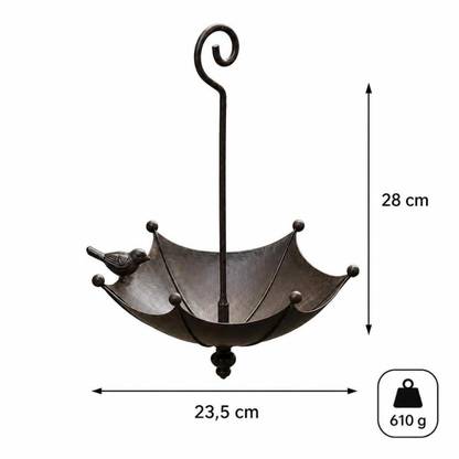 SchirmSchale™ – Hängender Futter- und Wasserspender für Vögel