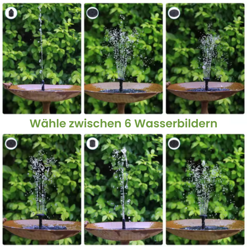 SolarFontäne™ – Verleiht deinem Garten ein lebendiges Wasserspiel