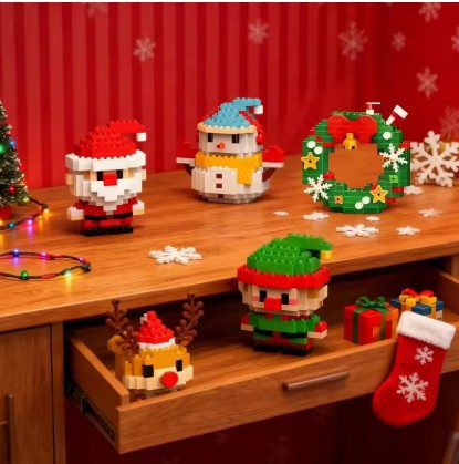 WeihBauSpaß™ – Aus kleinen Bausteinen wird eine magische Weihnachtswelt (Set aus 12)