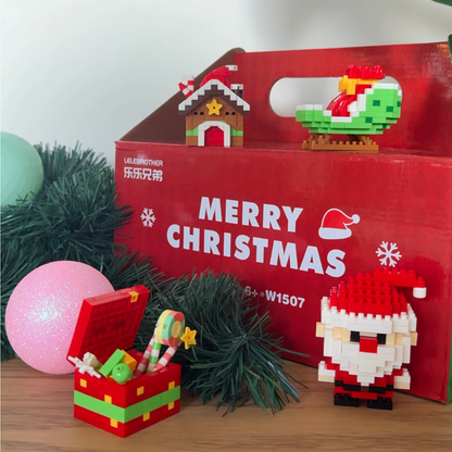 WeihBauSpaß™ – Aus kleinen Bausteinen wird eine magische Weihnachtswelt (Set aus 12)