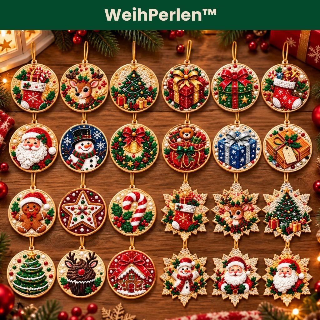 WeihPerlen™ – Von Perlen zu Weihnachtsschmuck (Set aus 24)