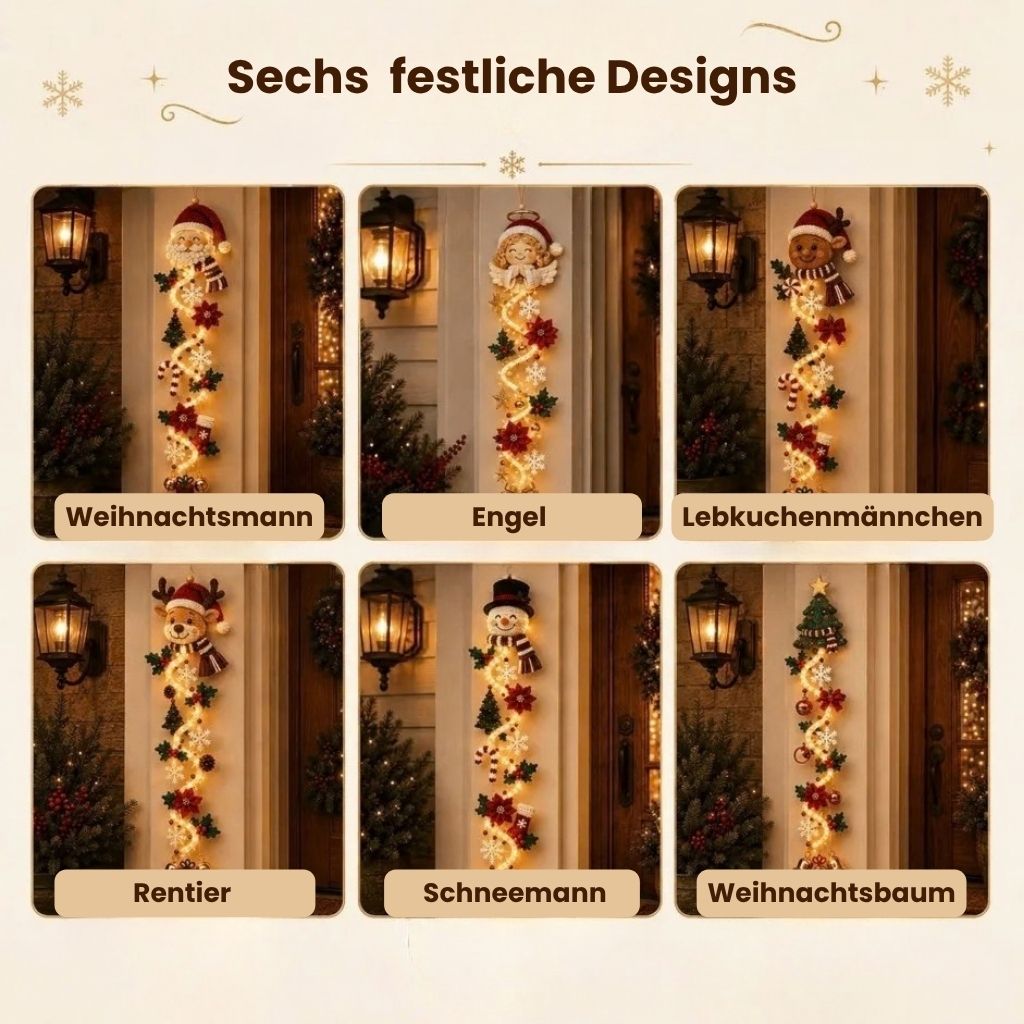 WeihnachtsKaskade™ – Bringt deine Haustür festlich zum Leuchten