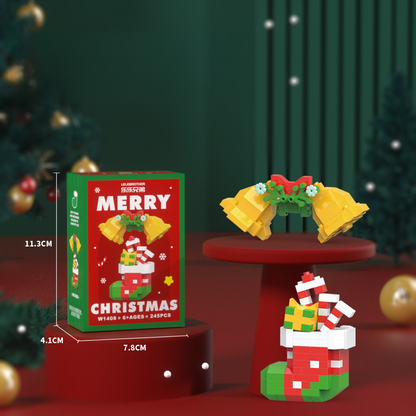 WeihBauSpaß™ – Aus kleinen Bausteinen wird eine magische Weihnachtswelt (Set aus 12)