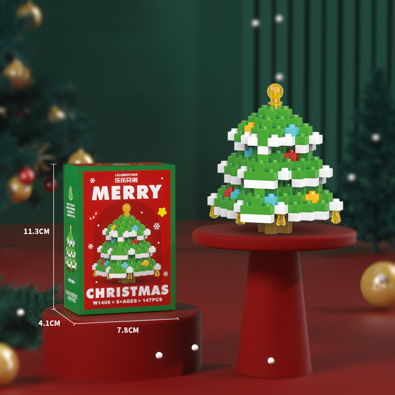 WeihBauSpaß™ – Aus kleinen Bausteinen wird eine magische Weihnachtswelt (Set aus 12)