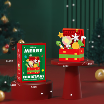 WeihBauSpaß™ – Aus kleinen Bausteinen wird eine magische Weihnachtswelt (Set aus 12)