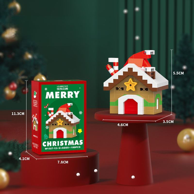 WeihBauSpaß™ – Aus kleinen Bausteinen wird eine magische Weihnachtswelt (Set aus 12)